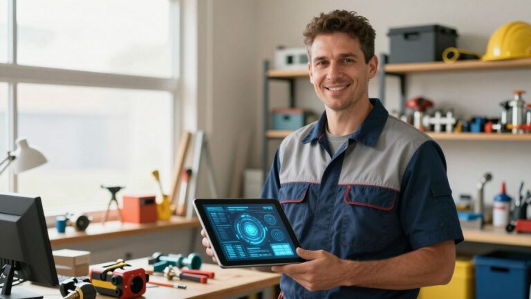 Plumber using AI tools in Australia