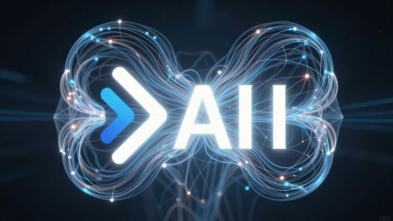 AI interacting with a business logo